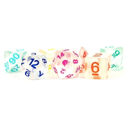 Fashion Rainbow Ice 16mm Poly Dice Set MET 716 - Miniature Marvels: Airplane Models & Painted Dice Dice