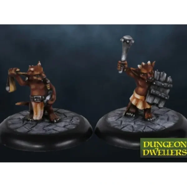 Store Ratpelt Kobolds (2): Dungeon Dwellers RPR 07009 - Miniature Marvels: Airplane Models & Painted Dice Miniature