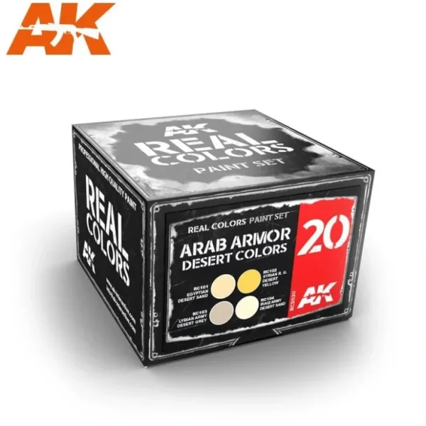 Best Real Colors: Arab Armor Desert Colors Set LTG AK-RCS020 - Miniature Marvels: Airplane Models & Painted Dice Paint