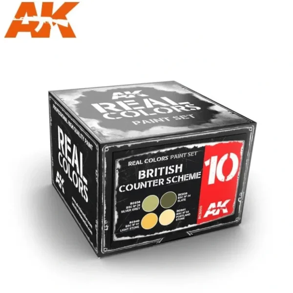 Online Real Colors: British Counter Scheme Set LTG AK-RCS010 - Miniature Marvels: Airplane Models & Painted Dice Paint