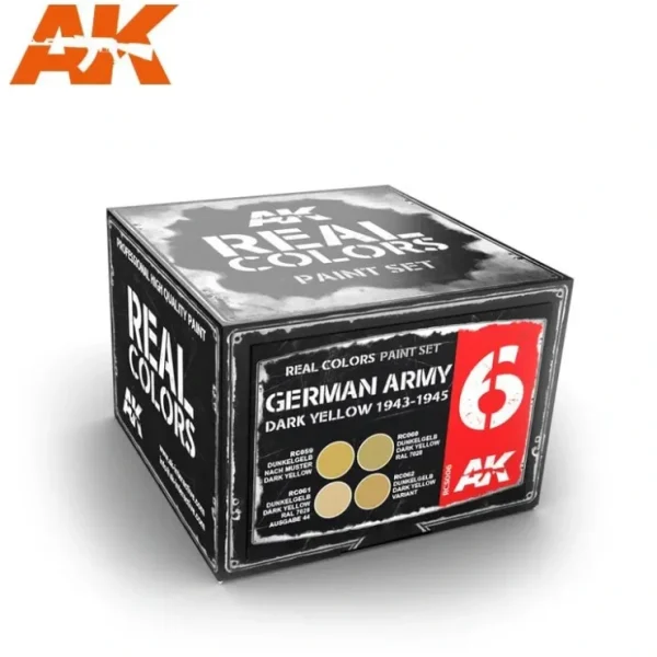 Flash Sale Real Colors: German Army Dark Yellow 1943-1945 Set LTG AK-RCS006 - Miniature Marvels: Airplane Models & Painted Dice Paint