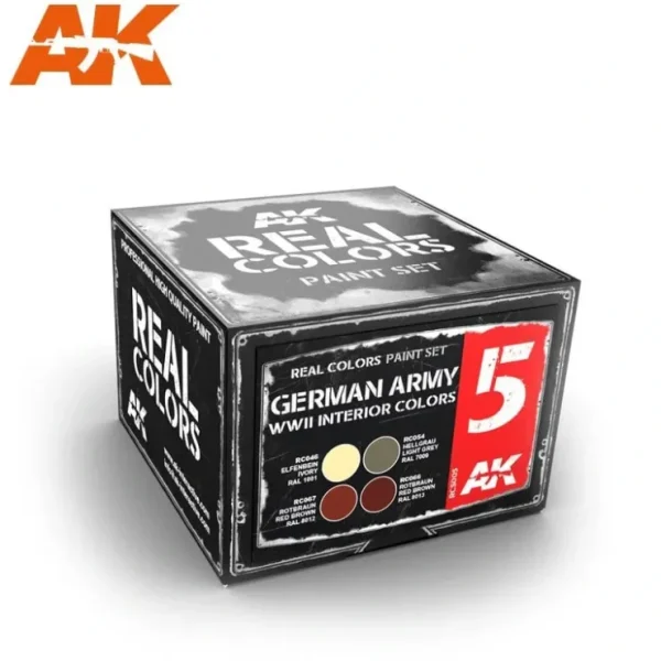 Hot Real Colors: German Army WWII Interior Colors Set LTG AK-RCS005 - Miniature Marvels: Airplane Models & Painted Dice Paint