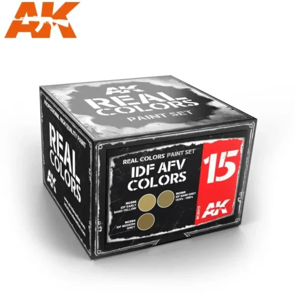 Discount Real Colors: IDF AFV Colors Set LTG AK-RCS015 - Miniature Marvels: Airplane Models & Painted Dice Paint