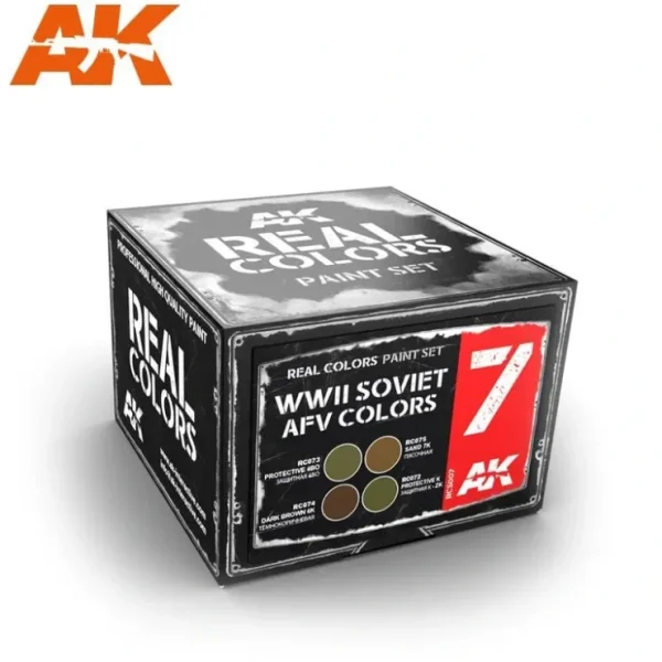 Flash Sale Real Colors: WWII Soviet AFV Colors Set LTG AK-RCS007 - Miniature Marvels: Airplane Models & Painted Dice Paint