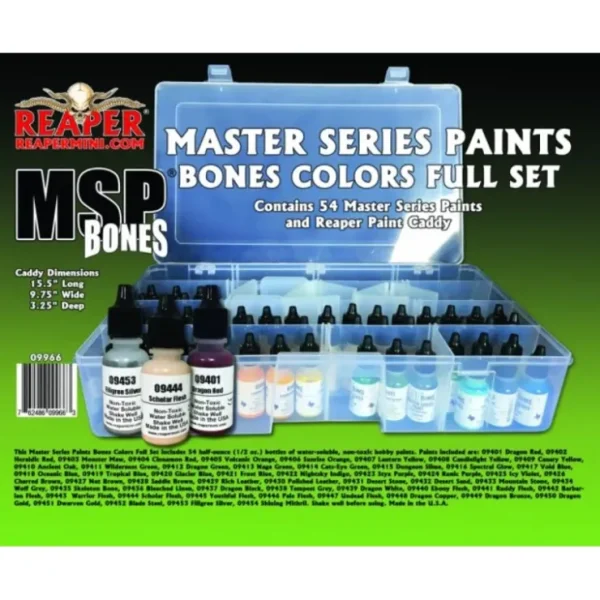 Sale Reaper Master Series Bones Ultra-Coverage Paints Basic Set (09401-09454): MSP Bones RPR 09966 - Miniature Marvels: Airplane Models & Painted Dice Paint