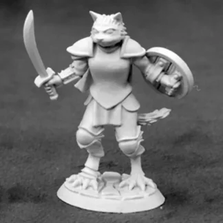 Outlet Reaper Steelclaw, Catfolk Paladin 03928 - Miniature Marvels: Airplane Models & Painted Dice Reaper Miniatures