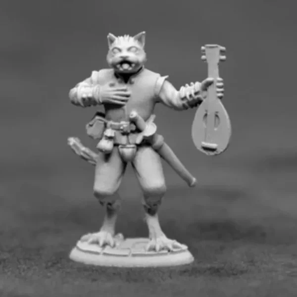 Store Reaper Trilladour, Catfolk Bard 03924 - Miniature Marvels: Airplane Models & Painted Dice Reaper Miniatures