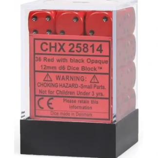 Best Red / Black: Opaque 36d6 12mm Dice Block CHX 25814 - Miniature Marvels: Airplane Models & Painted Dice Dice