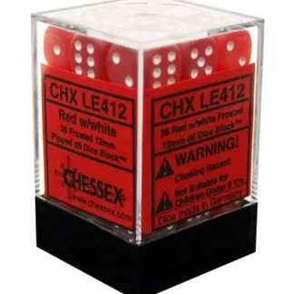 Shop Red / White: Frosted 36d6 12mm Dice Block CHX LE412 - Miniature Marvels: Airplane Models & Painted Dice Dice