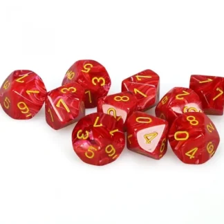 Online Red / Yellow: Vortex d10 Dice Set (10's) CHX 27244 - Miniature Marvels: Airplane Models & Painted Dice Dice