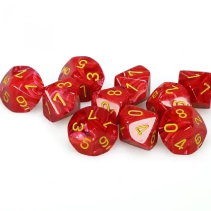 Online Red / Yellow: Vortex d10 Dice Set (10's) CHX 27244 - Miniature Marvels: Airplane Models & Painted Dice Dice