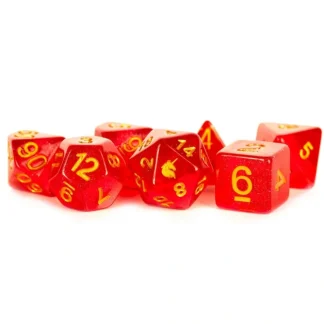 Sale Red 16mm Poly Dice Set MET 721 - Miniature Marvels: Airplane Models & Painted Dice Dice