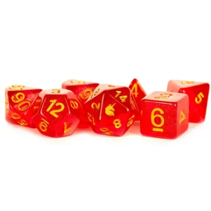 Sale Red 16mm Poly Dice Set MET 721 - Miniature Marvels: Airplane Models & Painted Dice Dice