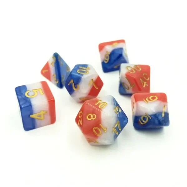 1776 Red, White & Blue Dice - Miniature Marvels: Airplane Models & Painted Dice* Shop All