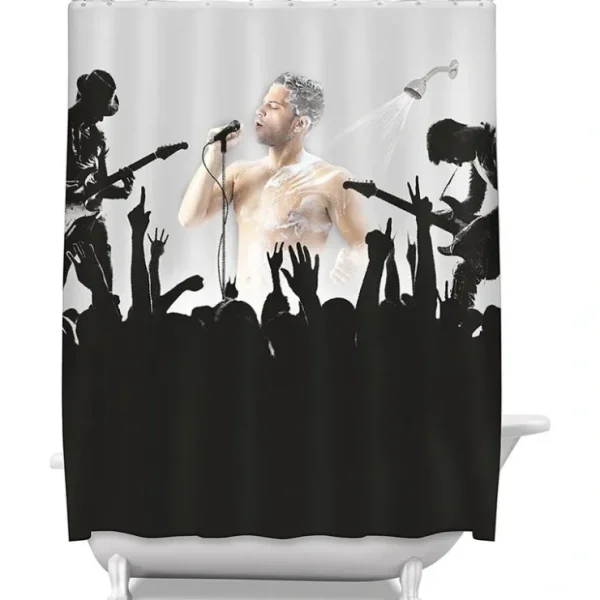 Cheap Rockstar Shower Curtain - Bathroom Singin' in the Rain ~ BigMouth Inc - Miniature Marvels: Airplane Models & Painted Dice Egpull