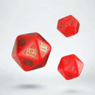Sale RuneQuest Red & Gold Expansion Dice (3) QWS SRQE53 - Miniature Marvels: Airplane Models & Painted Dice Dice