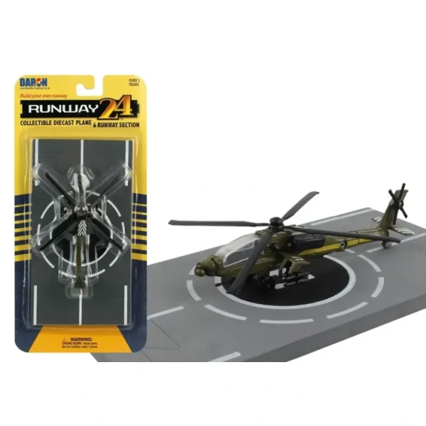 Cheap Runway24 AH-64 Apache Helicopter - Miniature Marvels: Airplane Models & Painted Dice Airplane Model