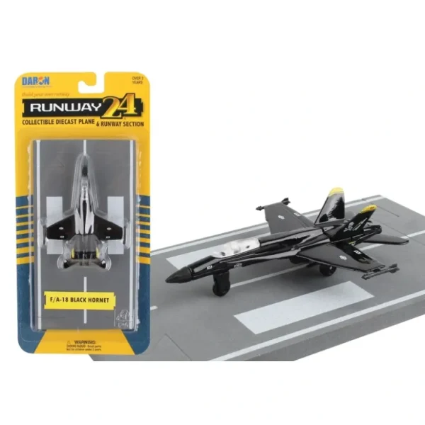 Best Sale Runway24 F-18 Black - Miniature Marvels: Airplane Models & Painted Dice Airplane Model