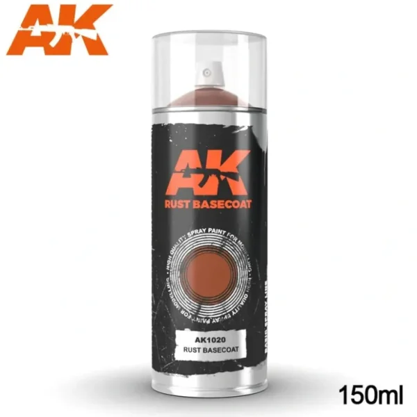 Outlet Rust Basecoat Spray 150ml LTG AK-1020 - Miniature Marvels: Airplane Models & Painted Dice Paint
