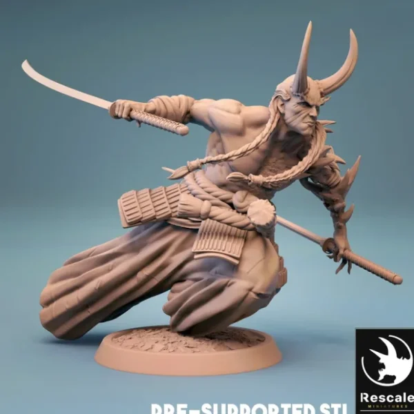 Outlet Samurai Demon - Miniature Marvels: Airplane Models & Painted Dice Miniature