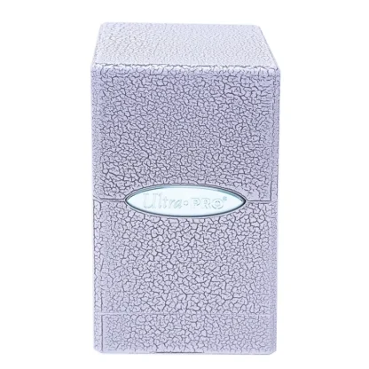 Hot Satin Tower Deck Box: Ivory Crackle - Miniature Marvels: Airplane Models & Painted Dice Accessories
