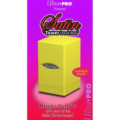 Best Sale Satin Tower Deck Box: Yellow - Miniature Marvels: Airplane Models & Painted Dice Accessories