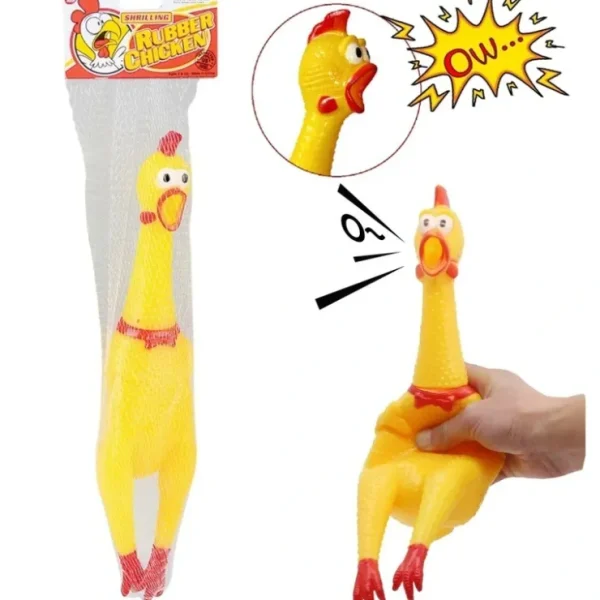 Store 12" SCREECHING RUBBER CHICKEN - SQUEAK Sound Squeeze Screaming Dog Child Toy - Miniature Marvels: Airplane Models & Painted Dice Egpull