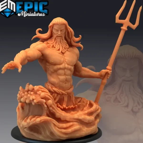 Outlet Sea God Poseidon - Miniature Marvels: Airplane Models & Painted Dice Miniature