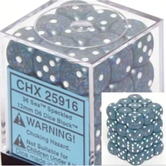 Clearance Sea: Speckled 36d6 12mm Dice Block CHX 25916 - Miniature Marvels: Airplane Models & Painted Dice Dice