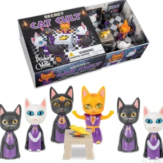Best Sale Secret Cat Cult - Funny Bird Sacrifice Figurines Toy Set Gift - Archie McPhee - Miniature Marvels: Airplane Models & Painted Dice Egpull