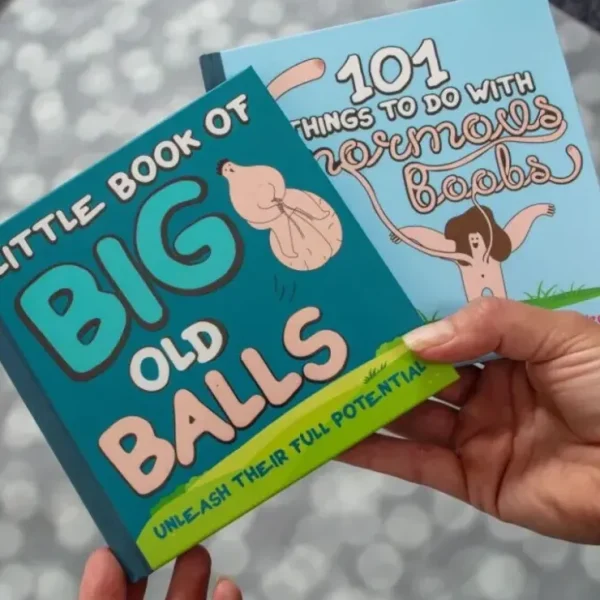 Cheap SET OF 2 - Little Books of Big Old Balls & Giant Boobs Adult Funny Gag Joke - Miniature Marvels: Airplane Models & Painted Dice Egpull