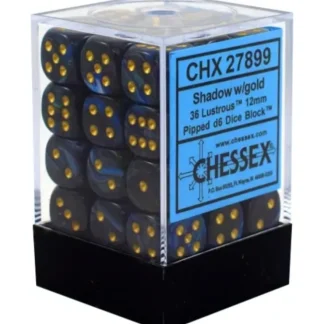 Cheap Shadow / Gold : Lustrous 36d6 12mm Dice Block CHX 27899 - Miniature Marvels: Airplane Models & Painted Dice Dice