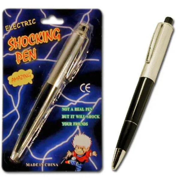 Flash Sale 12 SHOCK PEN Shocking JOKE GAG MAGIC TRICK w/ Batteries - Miniature Marvels: Airplane Models & Painted Dice Egpull