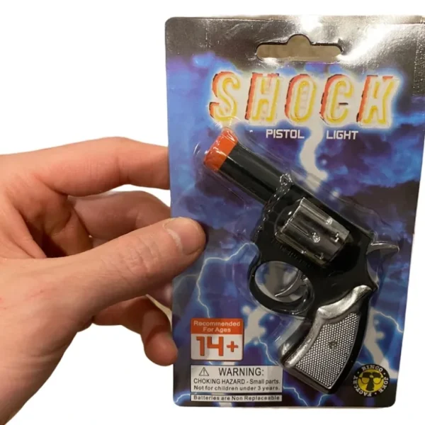 Sale 12 Shocking Cap Pistol Guns with Flashlight - Prank Shock Gag Joke Gift - Miniature Marvels: Airplane Models & Painted Dice Egpull