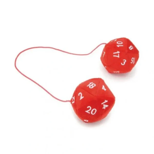 20-sided Plush Dice Dangler Red - Miniature Marvels: Airplane Models & Painted Dice* Shop All