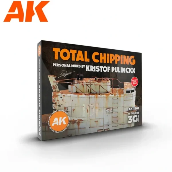 New Signature Set: Total Chipping - Kristof Pulinckx (18 Colors Set) LTG AK-11767 - Miniature Marvels: Airplane Models & Painted Dice Paint