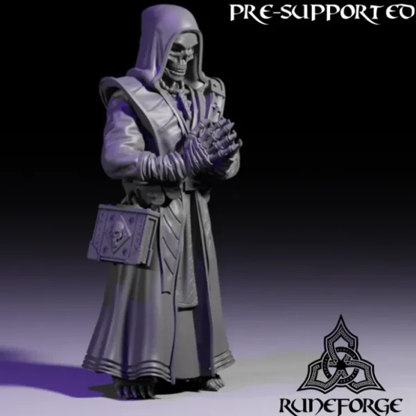 Fashion Skeleton Acolyte Bundle - Miniature Marvels: Airplane Models & Painted Dice Miniature