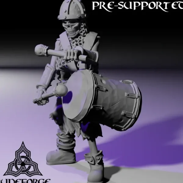 Online Skeleton Drummer - Miniature Marvels: Airplane Models & Painted Dice Miniature