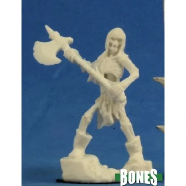 Fashion Skeleton Guardian Axeman (3): Bones RPR 77241 - Miniature Marvels: Airplane Models & Painted Dice Miniature