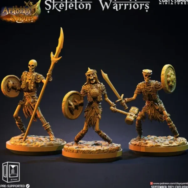 Hot Skeleton Warriors - Miniature Marvels: Airplane Models & Painted Dice Miniature