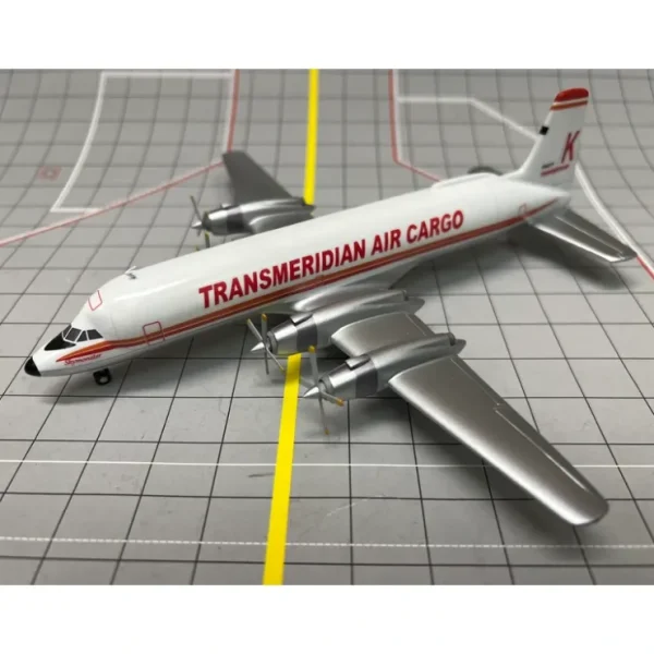 Sale Sky Classics 1:200 Canadair CL-44-0 "Transmeridien" - Miniature Marvels: Airplane Models & Painted Dice Airplane Model