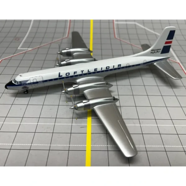 Shop Sky Classics 1:200 Canadair CL-44D Loftleider - Miniature Marvels: Airplane Models & Painted Dice Airplane Model