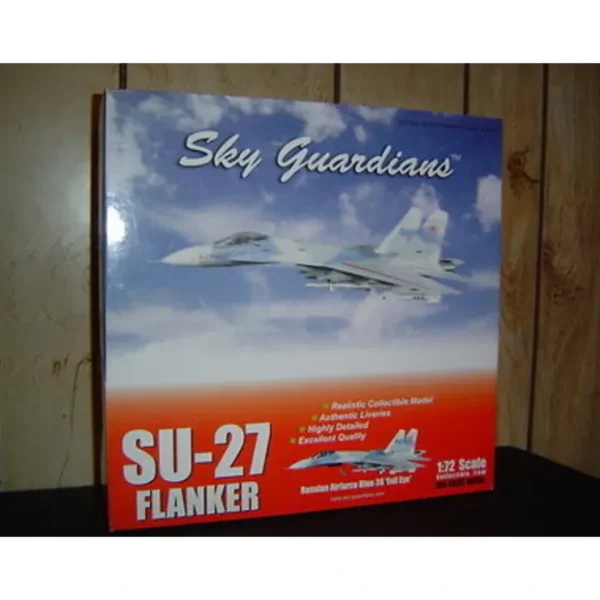 Flash Sale Sky Guardians WTW-72-014-007 1:72 Su-27 Flanker Russian AF Blue 38 'Evil Eye' - Miniature Marvels: Airplane Models & Painted Dice Airplane Model