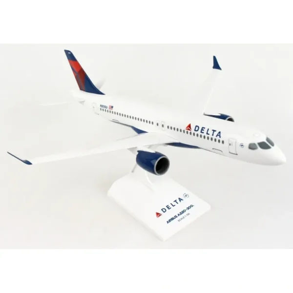 New SkyMarks 1:100 Delta Airbus A220-300 N301DU SKR1049 - Miniature Marvels: Airplane Models & Painted Dice Airplane Model