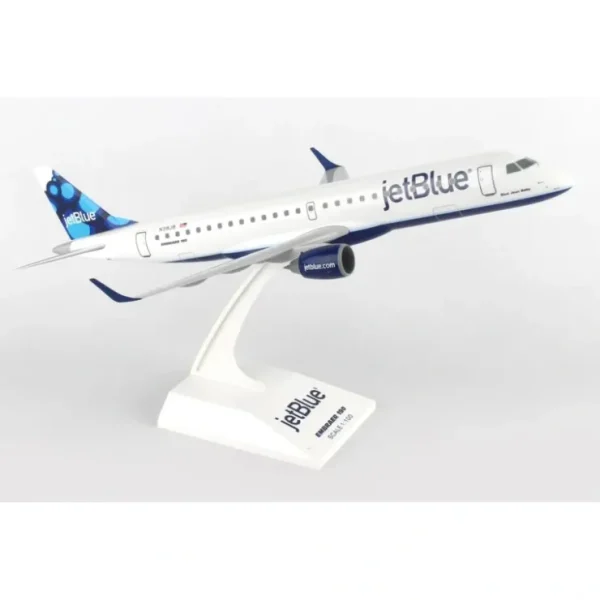 Hot SkyMarks 1:100 JetBlue Blueberries E190 SKR851 - Miniature Marvels: Airplane Models & Painted Dice Airplane Model