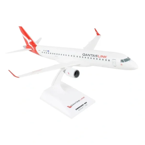 Sale SkyMarks 1:100 Qantas Link Embraer E190 SKR1129 - Miniature Marvels: Airplane Models & Painted Dice Airplane Model