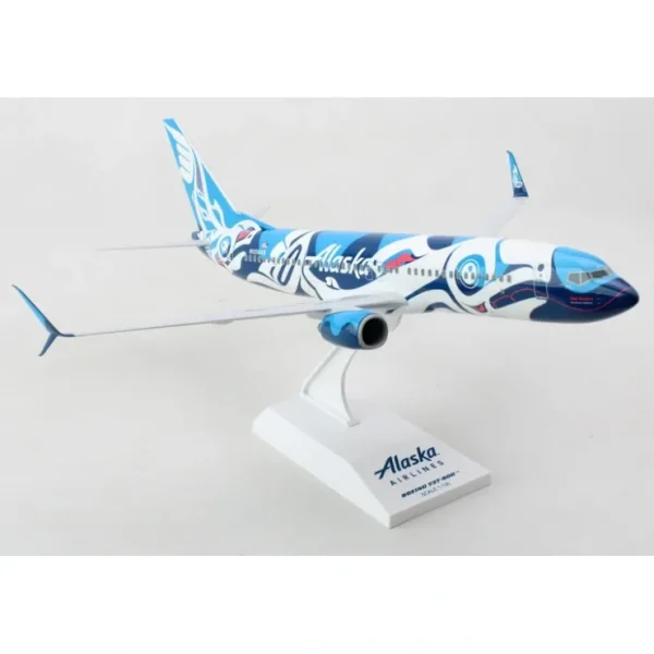 Shop SkyMarks SKR1136 1:130 ALASKA 737-800 "SALMON PEOPLE" - Miniature Marvels: Airplane Models & Painted Dice Airplane Model