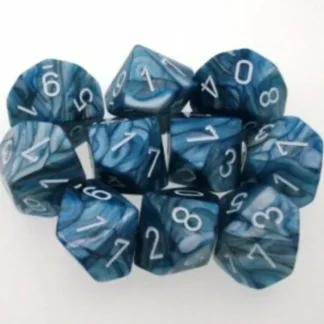Shop Slate / White: Lustrous d10 Dice Set (10's) CHX 27290 - Miniature Marvels: Airplane Models & Painted Dice Dice