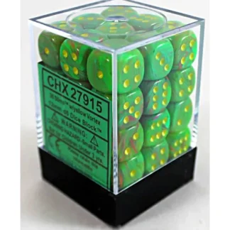 Hot Slime / Yellow: Vortex 36d6 12mm Dice Block CHX 27915 - Miniature Marvels: Airplane Models & Painted Dice Dice