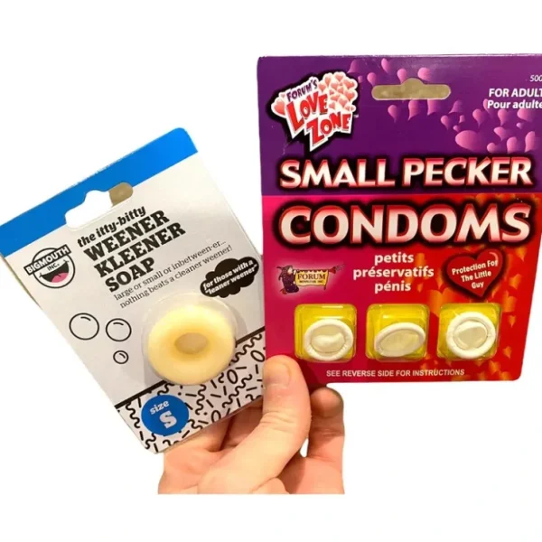 Fashion Small Pecker Condoms & Mini Willy Weener Cleaner Soap - Adult Gag Joke Gift Set - Miniature Marvels: Airplane Models & Painted Dice Egpull